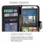 HTC One M9 Leather Case, LK [Kickstand Feature] [Perfect Fit]Wallet CaseLeather Series - Black
