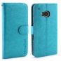HTC One M9 Leather Case, LK [Kickstand Feature] [Perfect Fit] HTC One M9 Wallet  - Sky Blue
