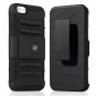 HTC One M9 Case - KAYSCASE Heavy-Duty Belt Clip Dual-layer ArmorHolster Hybrid Cover Case-Black