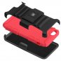 HTC One M9 Case - KAYSCASE Heavy-Duty Belt Clip Dual-layer ArmorHolster Hybrid Cover Case-Red