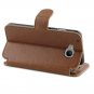 HTC One M9 Flip Case, LK [Stand Feature] HTC One M9 /Hima Premium Wallet Case - Brown
