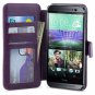 HTC Hima Case LK [Stand Feature] HTC One M9 /Hima Premium Wallet Case [Wallet Function]Purple