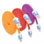 Eversame Bundle of 3Pcs/lot Multi-color 6 FEET 2M Fabric Braided Nylon High Quality Ruggedized