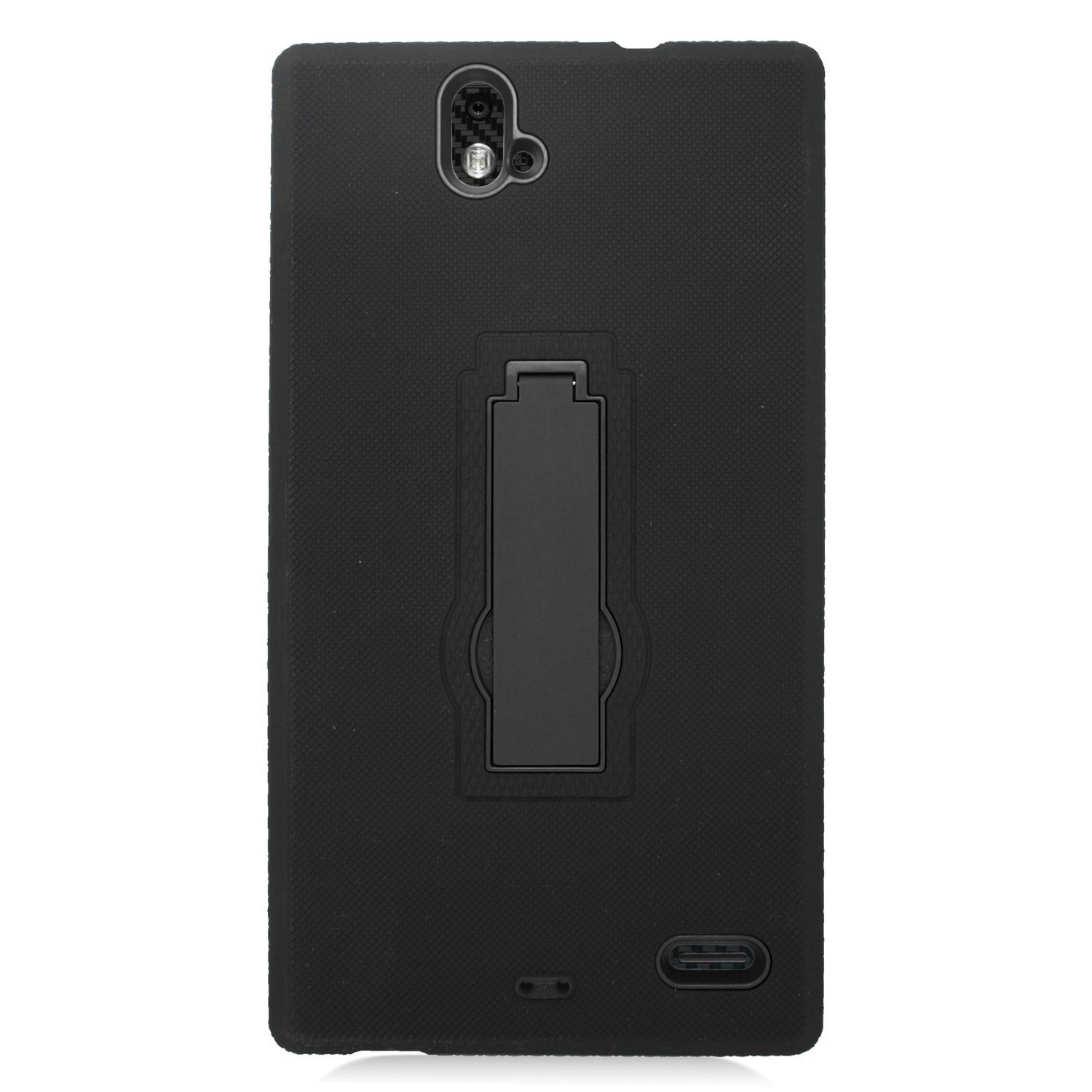 Eagle Cell Hybrid Armor Protective Case with Stand for ZTE Grand X Max Z787- Black/Black