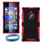 Microsoft Nokia Lumia 830 Case Cover - Tough Rugged Dual LayerArmor [Hot Red] with Kickstand