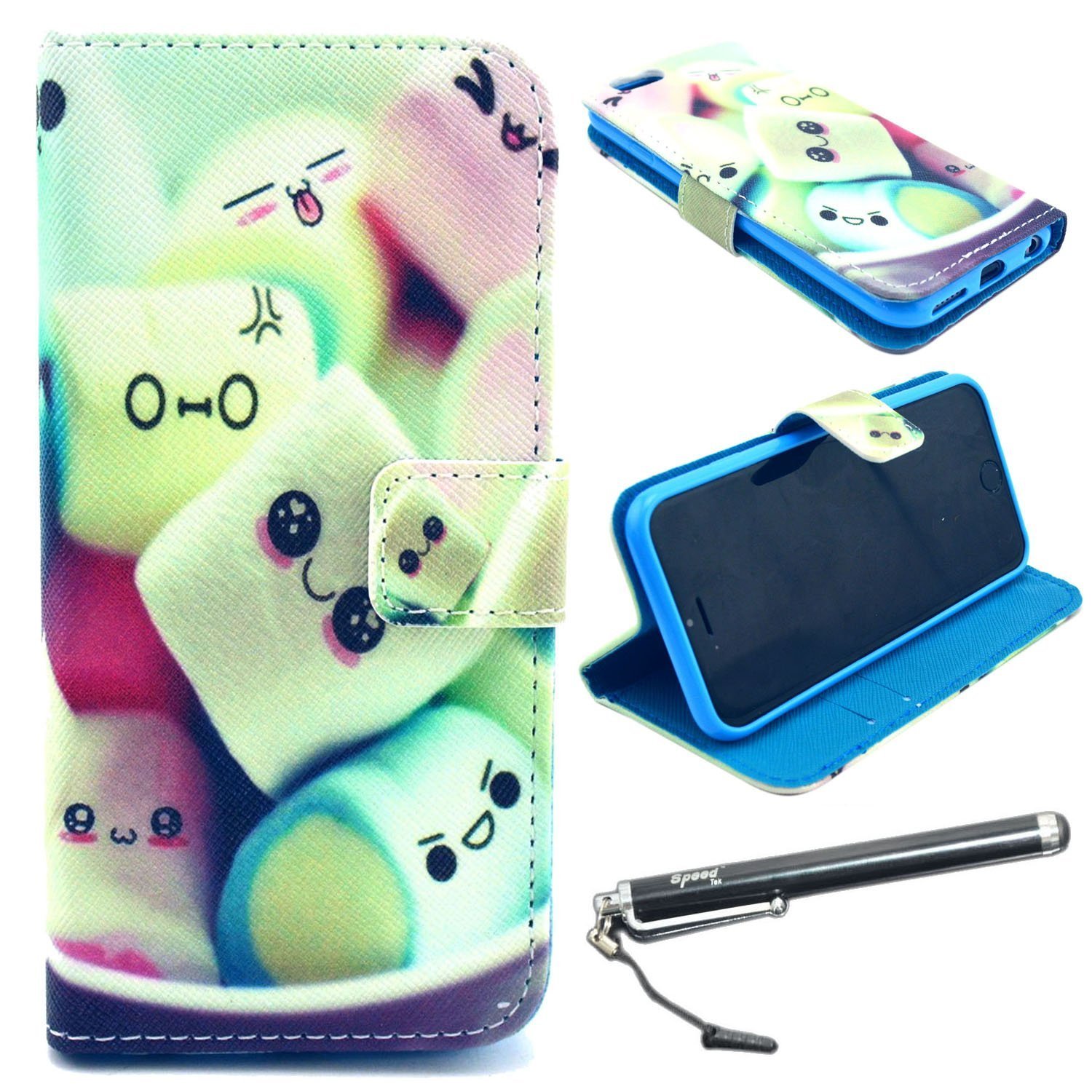 iPhone 6 Plus 5.5" Case, Speedtek Candy Pattern Premium PU Leather Wallet