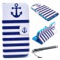 iPhone 6 Plus 5.5" Case, Speedtek Mariner Pattern Premium PU Leather Wallet