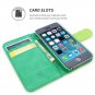 Snugg iPhone 5 / 5s Case - Leather Flip Case with Lifetime Guarantee (Green) for Apple iPhone 5 / 5s