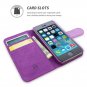 Snugg iPhone 5 / 5s Case - Leather Flip Case with Lifetime Guarantee (Purple) Apple iPhone 5 / 5s