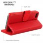 Snugg iPhone 5 / 5s Case - Leather Flip Case with Lifetime Guarantee (Red) for Apple iPhone 5 / 5s