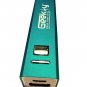 Geeksy 3000 Mah Portable Cell Phone Charger - Ultra Compact Pocket Power Bank - Lipstick Sized- Blue