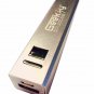 Geeksy 3000 Mah Portable Cell Phone Charger Ultra Compact Pocket Power Bank - Lipstick Sized-Silver