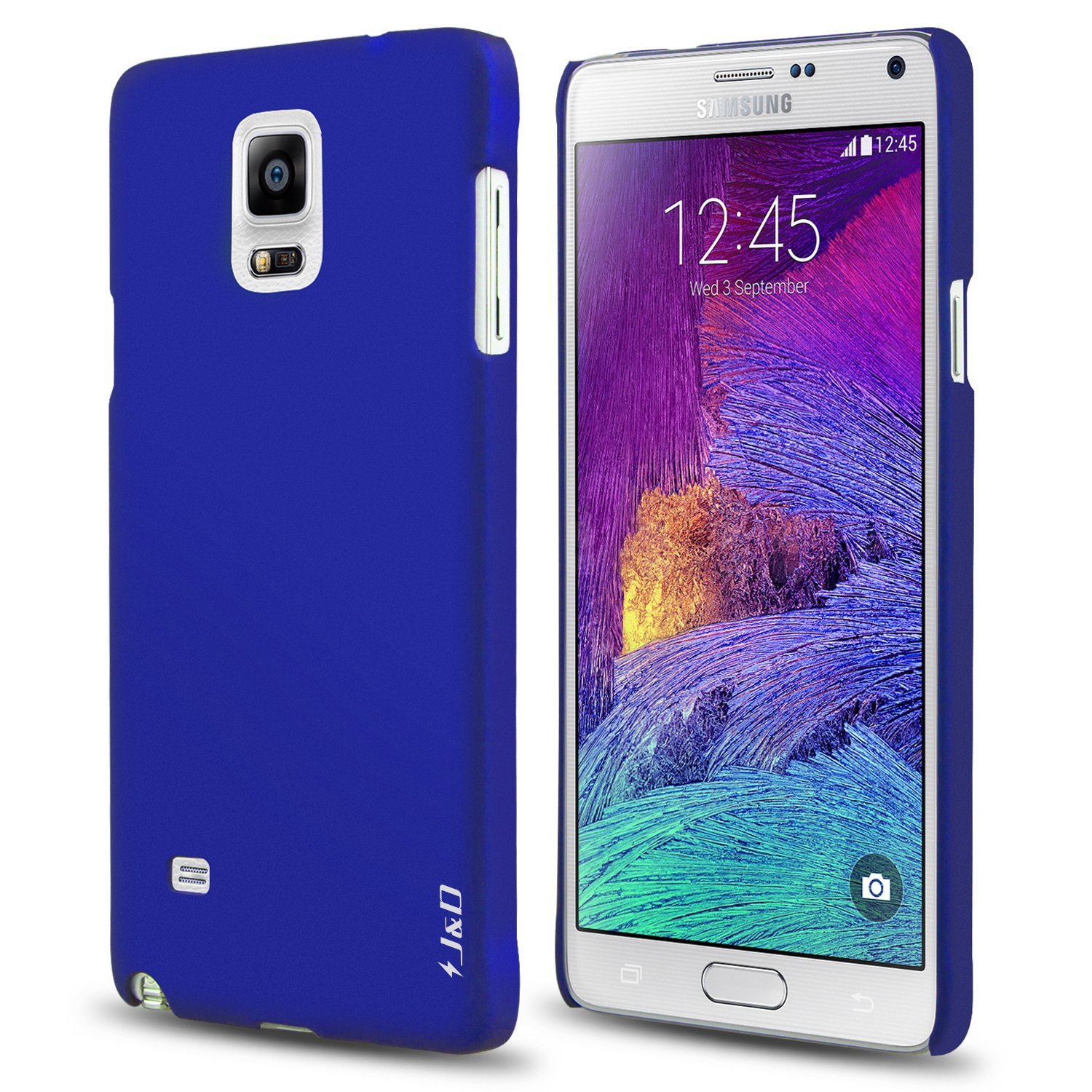 Samsung Galaxy Note 4 Case, J&D [Ultra Slim] Galaxy Note 4 Case [Slim Fit] [Matte] Blue