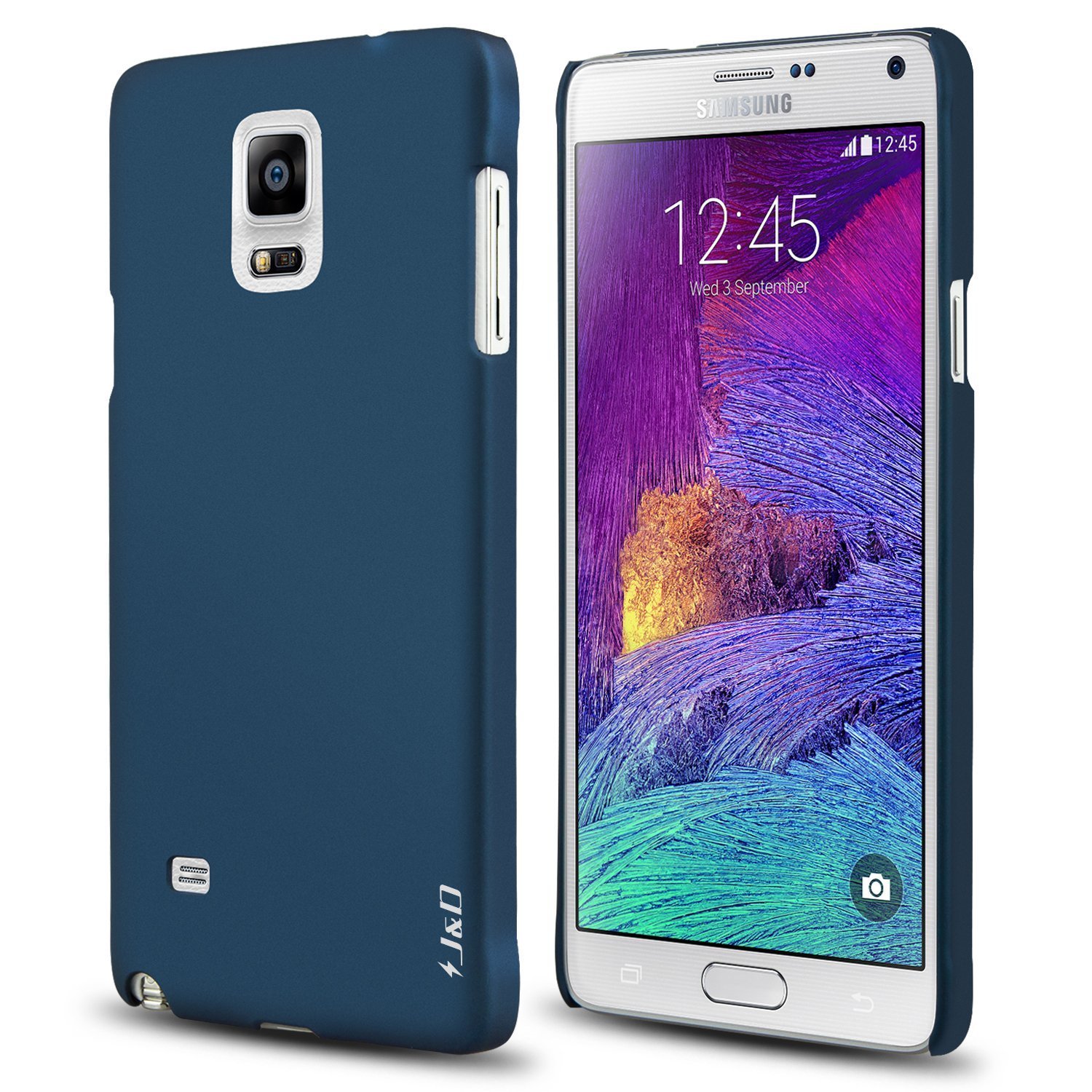 Samsung Galaxy Note 4 Case, J&D [Ultra Slim] Galaxy Note 4 Case [Slim Fit] [Matte] Dark Blue