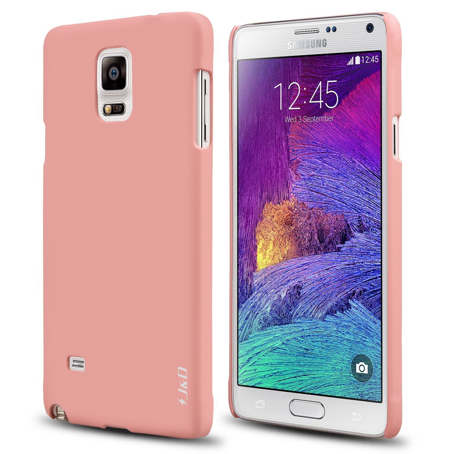 Samsung Galaxy Note 4 Case, J&D [Ultra Slim] Galaxy Note 4 Case [Slim Fit] [Matte] Slim Pink