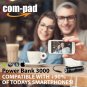COM-PAD Power Bank 3000 Portable USB Charger for iPhone, Samsung and most USB Smartphones - pink