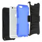 Evecase iPhone 6 Case, ROBUST Rugged Dual Layer Holster Case with Belt Clip and Kick-Stand-Blue