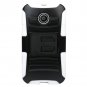Evecase Moto E Case, 2-in-1 ROBUST Dual Layer Rugged Holster Case Swivel Belt Clip Kick-Stand-White