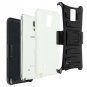 Evecase Galaxy Note 4 Case, 2-in-1 ROBUST Dual Layer Rugged Holster Case with Swivel Belt-White