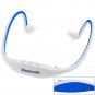 5IVE S9 Wireless Bluetooth 3.0 Headset Sports Headphone with Mic for iOS/Android/Windows (White+Blue