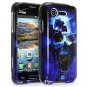 HR Wireless Design Case for LG Optimus Zone 2 L34C Fuel - Retail Packaging - Blue Skull