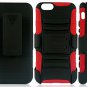 for Apple iPhone 6 (4.7 inch) with Kickstand and Locking Swivel Belt Clip for iPhone 6-Red