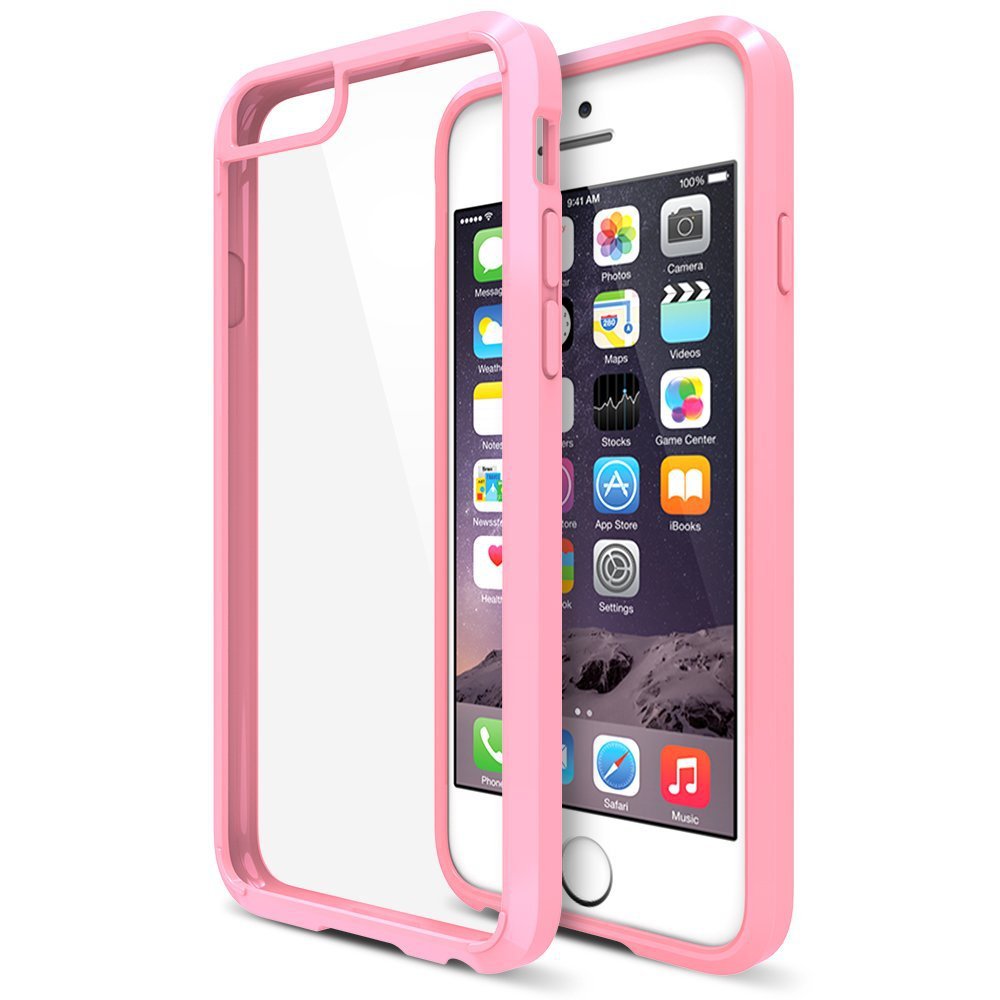 Maxboost [Clear Cushion] iPhone 6 Plus (5.5) Case Bumper Clear Cushion Cotton Candy