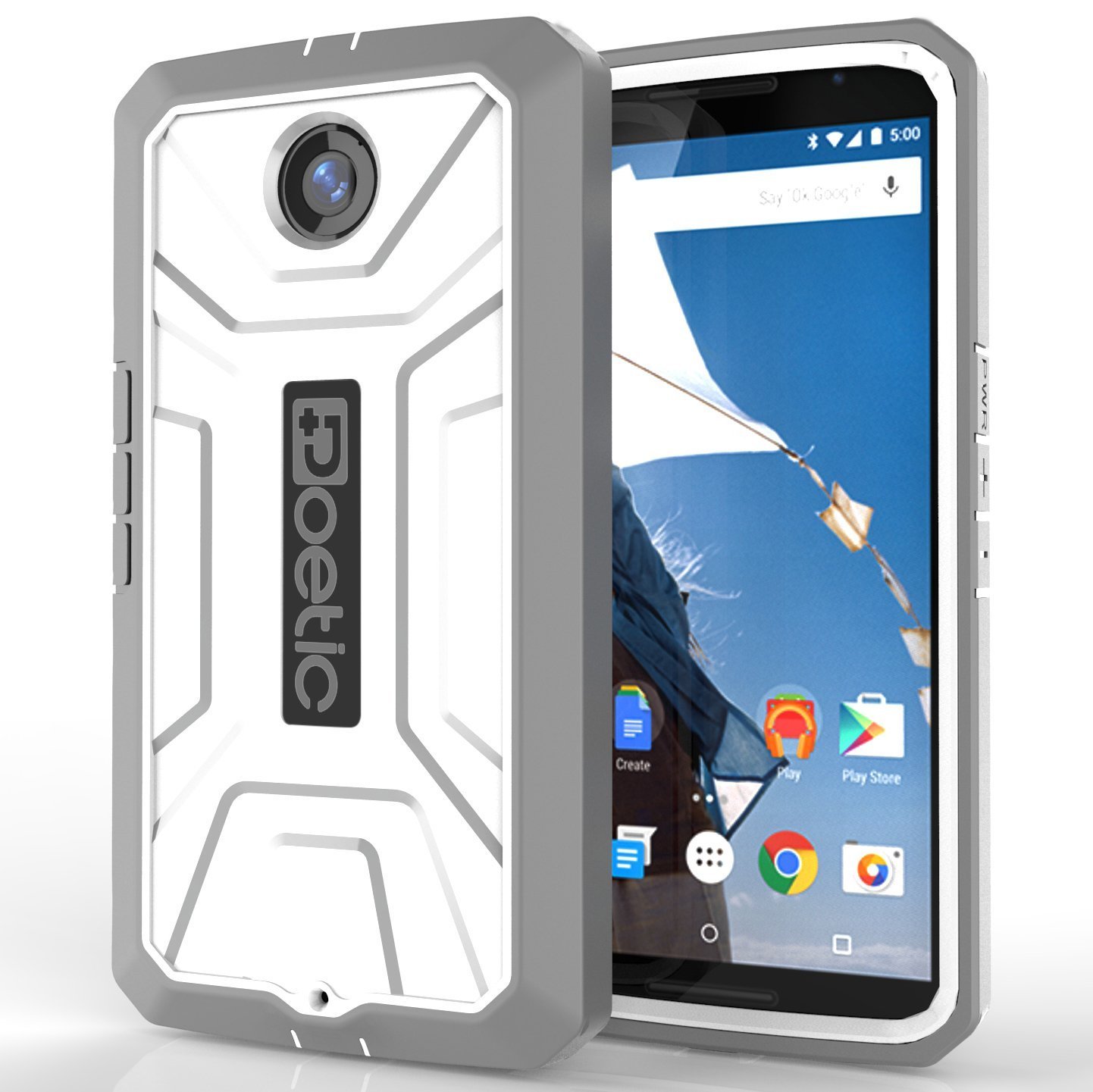 Poetic Google Nexus 6 Case [Revolution Series] - [Heavy Duty] [White/Gray]