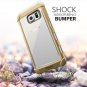 Galaxy S6 Case - Poetic [Affinity Series] - [TPU Grip Bumper] [Corner Protection] Frost Clear/Gold