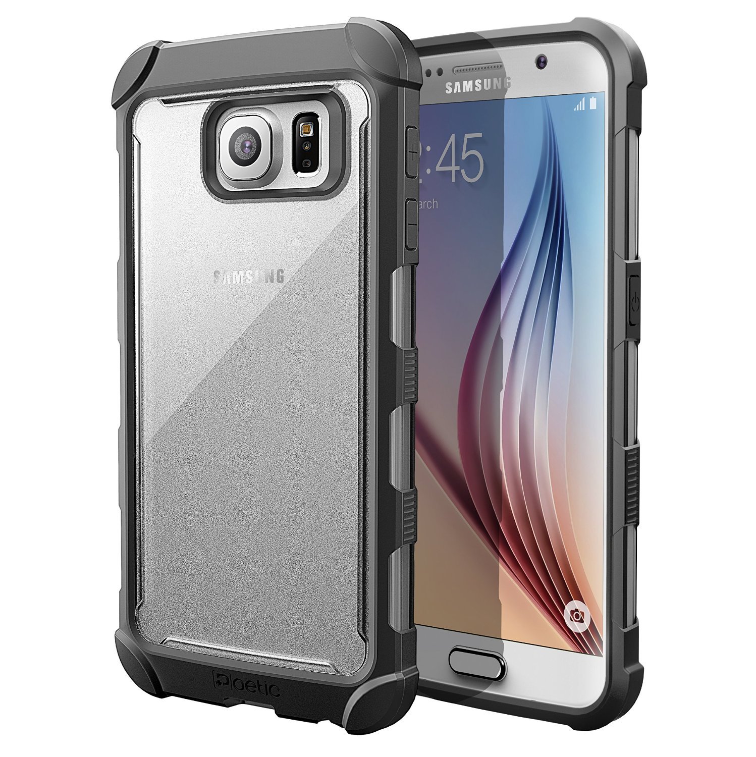 Galaxy S6 Case - Poetic [Affinity Series] - [TPU Grip Bumper] [Corner Protection]Frost Clear/Gray