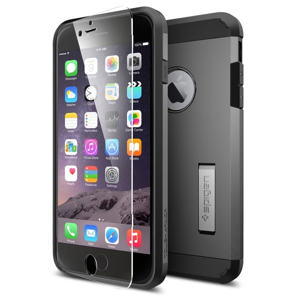 Spigen [Lock-In Screen Protector] iPhone 6 Plus (5.5) Case Protective **NEW**