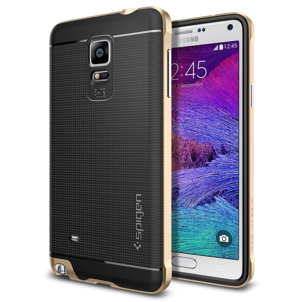 Galaxy Note 4 Case, Spigen Neo Hybrid Series Case for Galaxy Note 4 - Champagne Gold