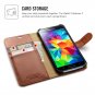 Spigen [Stand Feature] Samsung Galaxy S5 Case Wallet [Wallet S] [Brown]