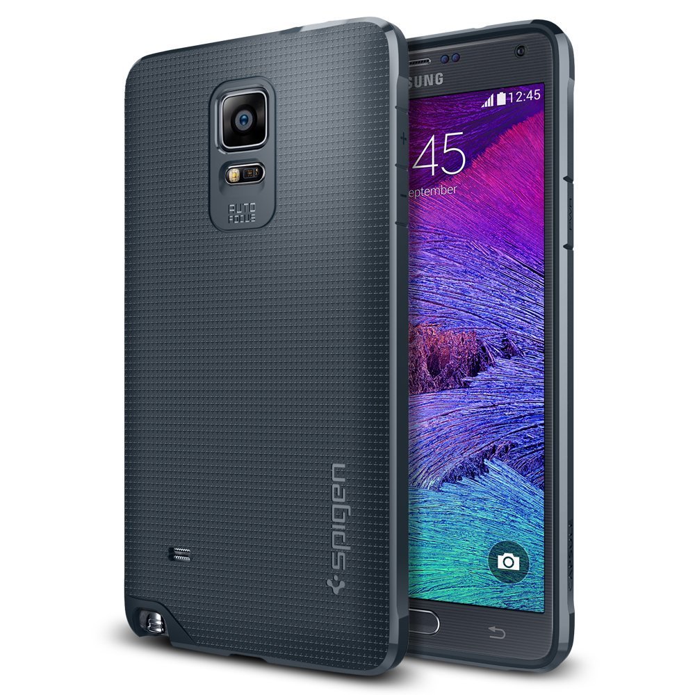 Spigen [STRONG-FLEX] Galaxy Note 4 Case Soft NEW [Ultra Capsule] [Metal Slate]