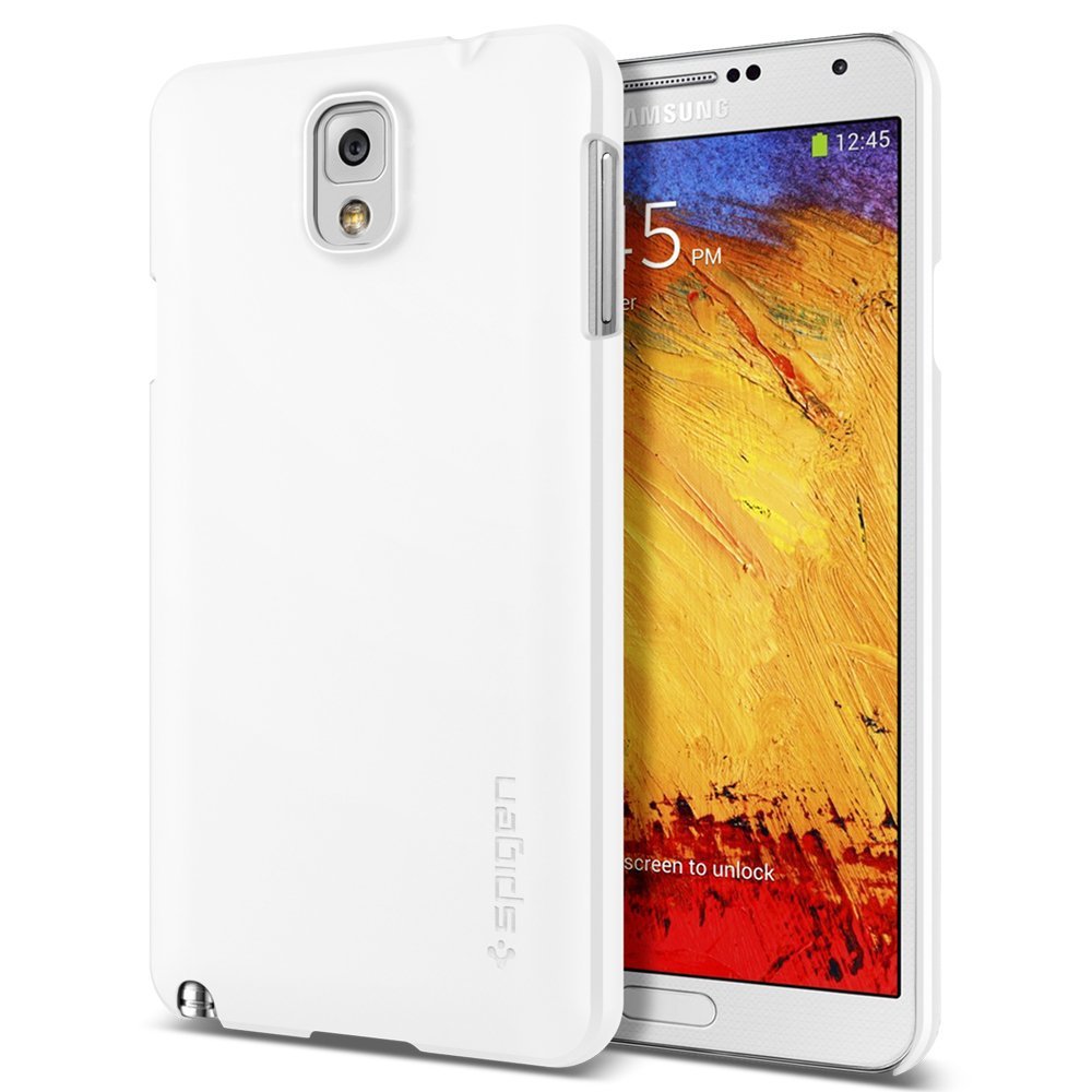 Spigen Samsung Galaxy Note 3 Case Slim [Ultra Fit] [Smooth White]