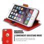 Verus [Kickstand Feature] iPhone 6 Plus 5.5" Wallet Case [Dandy Klop][Wine Red]