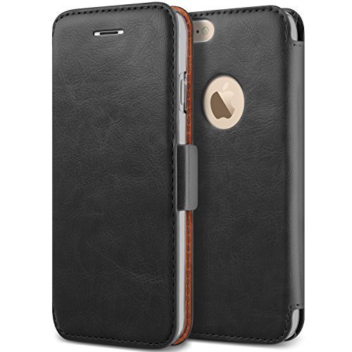 Verus [Kickstand Feature] iPhone 6 Plus 5.5" Wallet Case [Dandy Klop][Black]