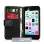 Yousave Accessories PU Leather Wallet Cover Case for iPhone 5S / 5 (Black wallet)