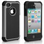 iPhone 5C Case, AUMI Hybrid Dual Layer Shock Absorbin Armor Defender Protective Black-grey