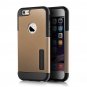 Poweradd Dual Layer (PC+TPU) Protective Case for iPhone 6 (4.7-Inch) Gold+Black