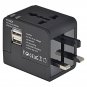 Mudder US UK EU AU Universal All In One International Travel Power Plug Adapter Charger With 2 Port