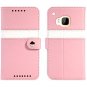HTC One M9 Case, ACEABOVE [Kickstand Feature] HTC One M9 Wallet (Hima) Case [Ultra Slim][Pink]