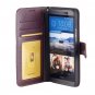 ACEABOVE [Stand Feature] HTC One M9 (Hima) Wallet Case NEW [Book Cover Case] [Purple]