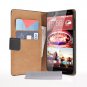 Caseflex HTC One (M9) 2015 Case Black Genuine Leather Wallet Cover-Black