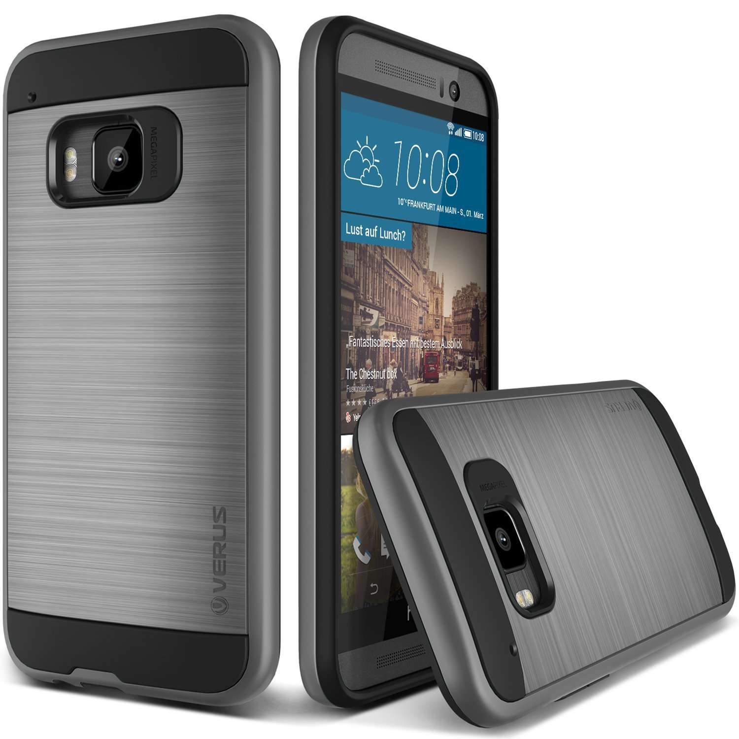 HTC One M9 Case, Verus [Air Space Cushion] HTC One M9 Case [Verge][Dark Silver]