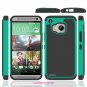 HTC One M9 Case Free Screen Protector Free Charger Cable Free Stylus-Aqua Green