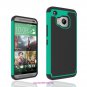 HTC One M9 Case Free Screen Protector Free Charger Cable Free Stylus-Aqua Green