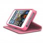 [ iPhone 5C Case] Cellto iPhone 5C Case Wallet Flip Type HD Screen Protector [Slim Fit] [Hot Pink]