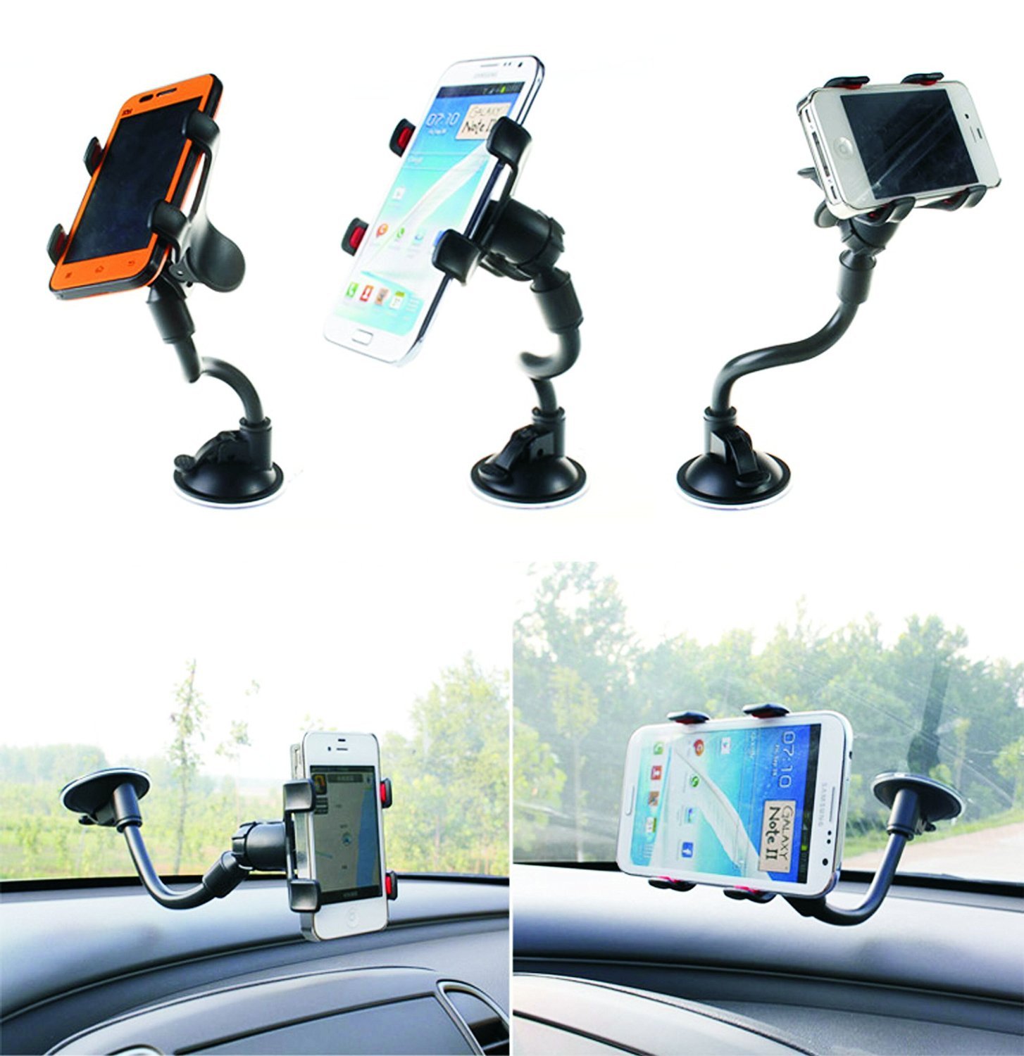 Water Asleep One Touch Windshield Dashboard Universal Smartphone