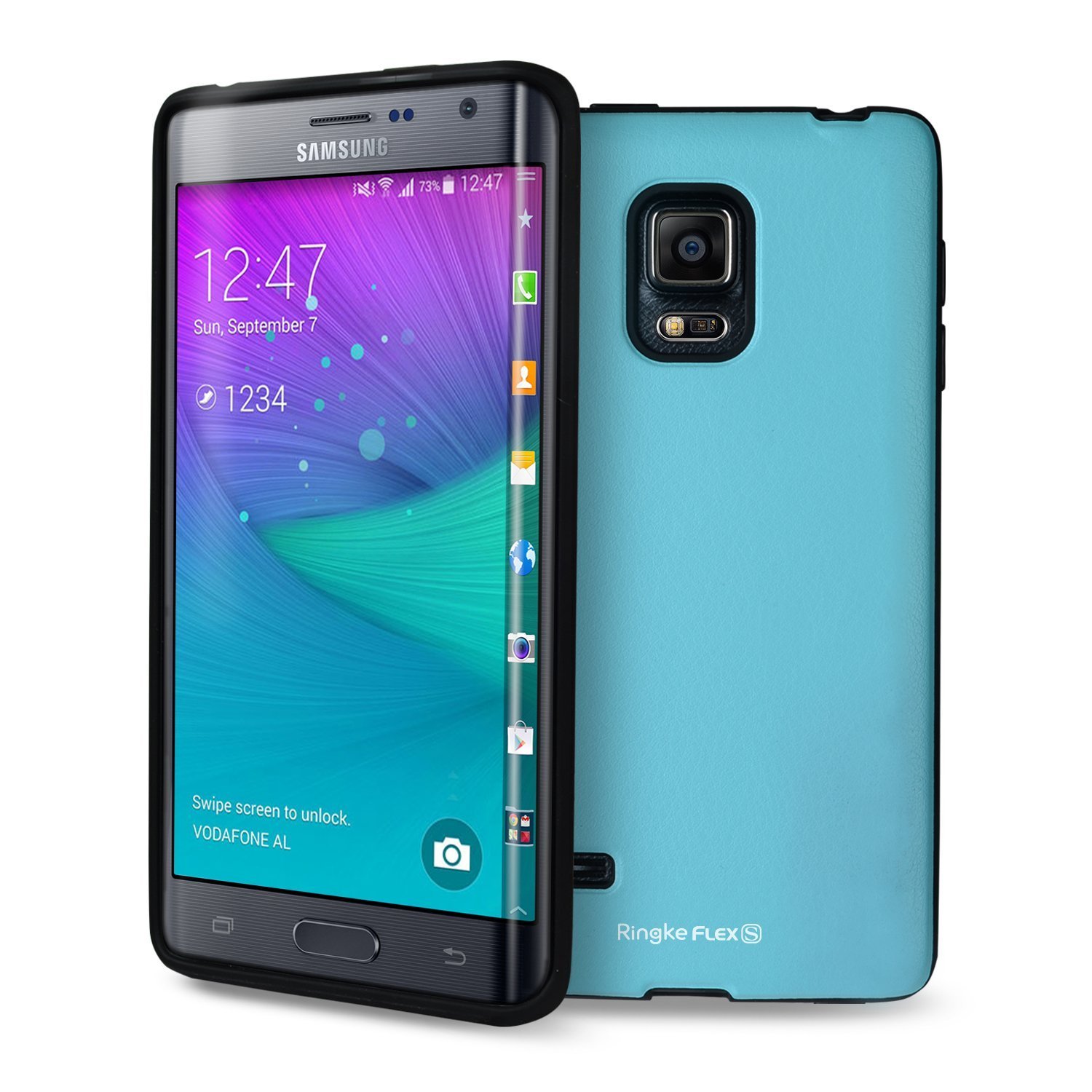 Galaxy Note Edge Case Ringke FLEX-S Case [Strong TPU][SKY BLUE] Premium Flexible Strong